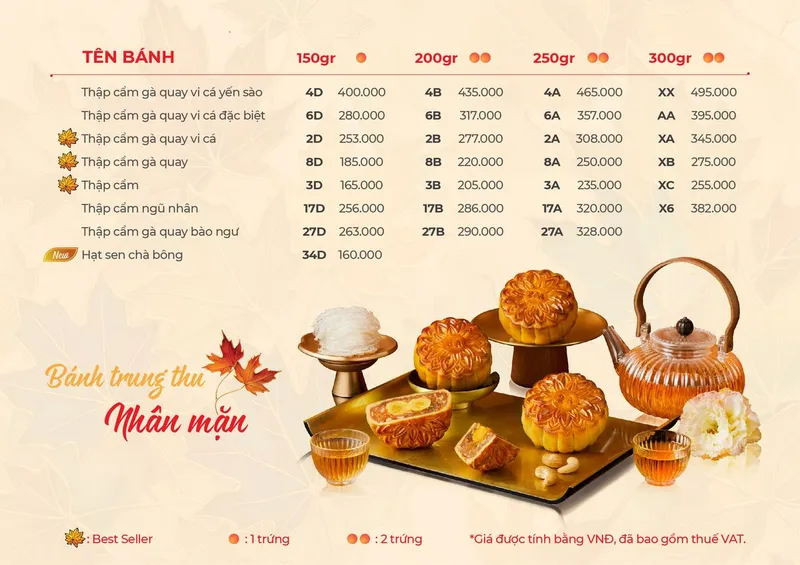 Bánh trung thu Givral nhân mặn 2026