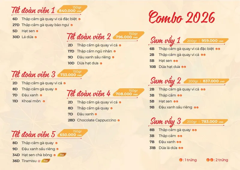 Combo hộp bánh trung thu Givral 2026: Tết Đoàn Viên và Sum Vầy
