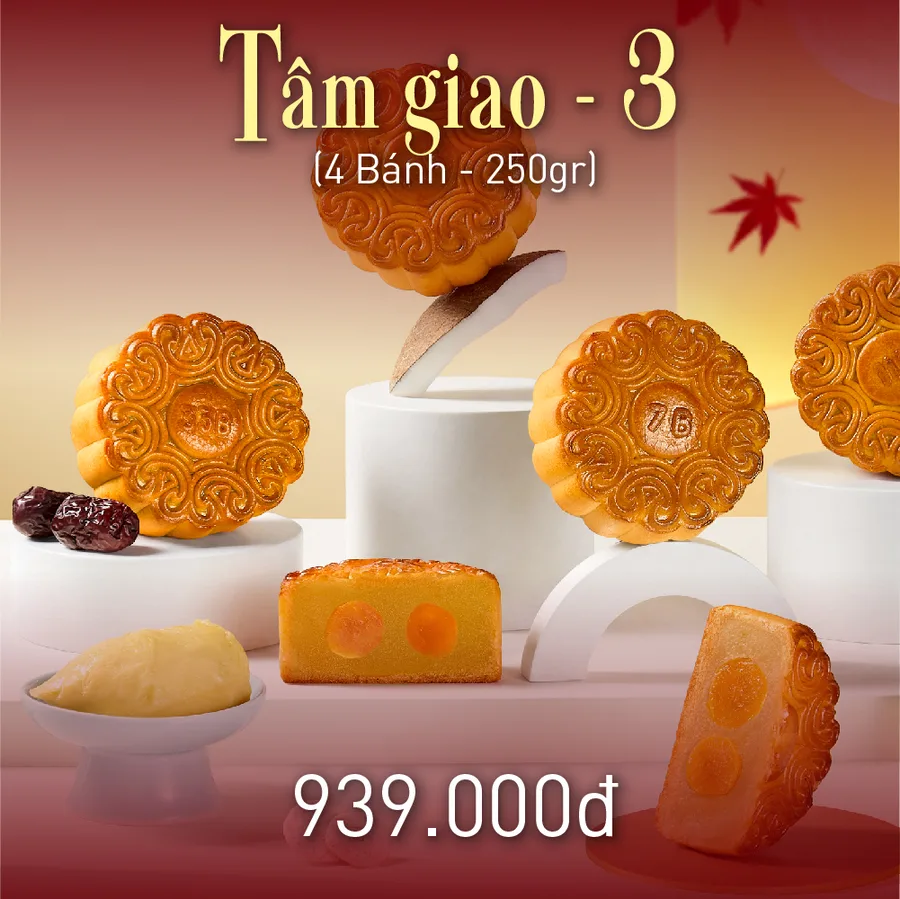 Combo Tâm Giao 3 bánh trung thu Givral 2026